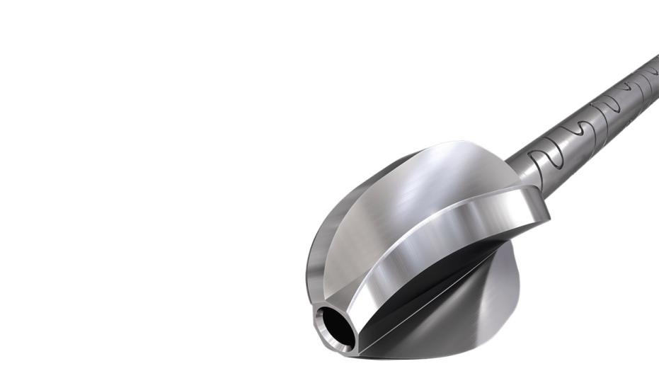 Advanced Reaming System tip shown close up from above